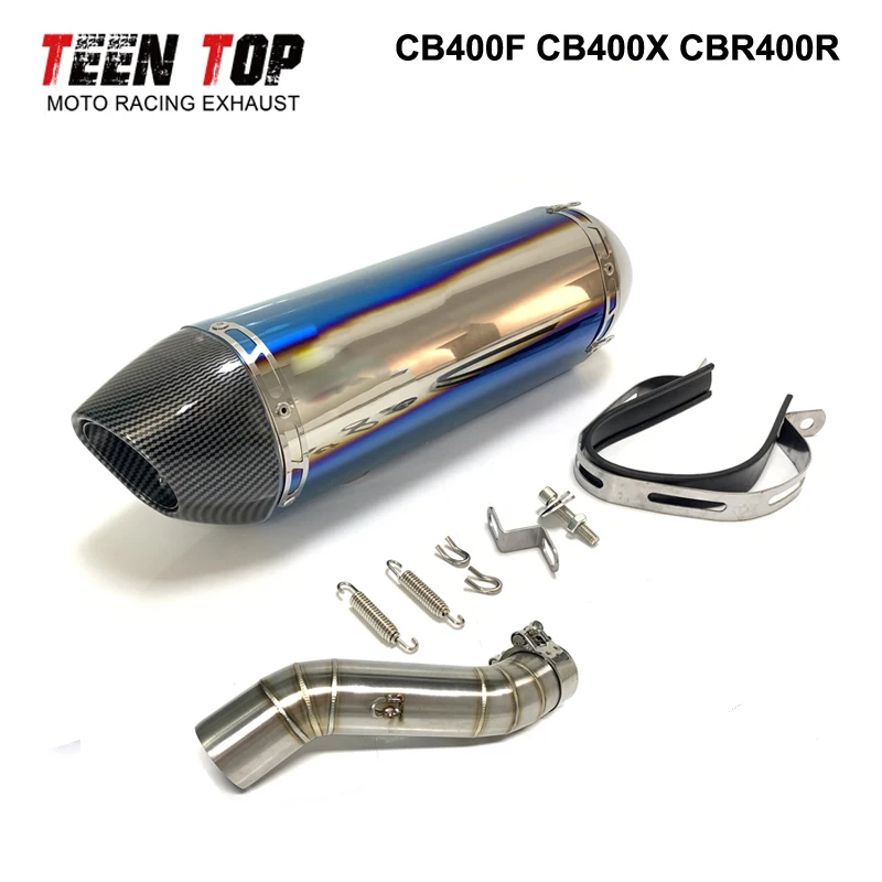 51MM Motorcycle Exhaust Muffler With DB Killer For Honda CB400F CB400X Muffler 2018~2020 CBR400R Exhaust 2016~2020 Motobike Tube - Image 2