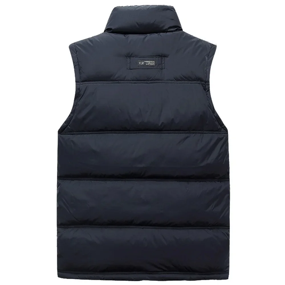 Men Winter Waistcoat Plus Size Duck Down Warm Sleeveless With Pockets 4XL