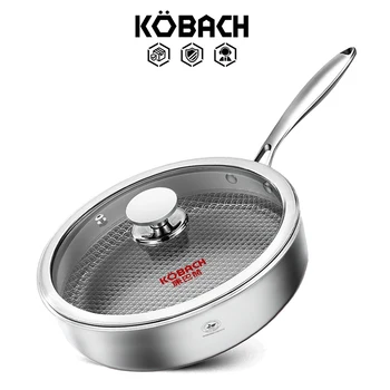 KOBACH Frying Pan 26cm Stainless Steel Pan Kitchen Non-stick pan Cooking Pan Kitchen Skillet Electric Induction Frying Pan 1