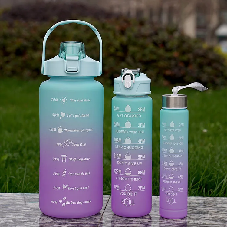 2 Liter Sports Water Bottle With Straw Men Women Fitness Water Bottles  Outdoor Cold Water Bottlesc With Time Marker Drinkware - AliExpress