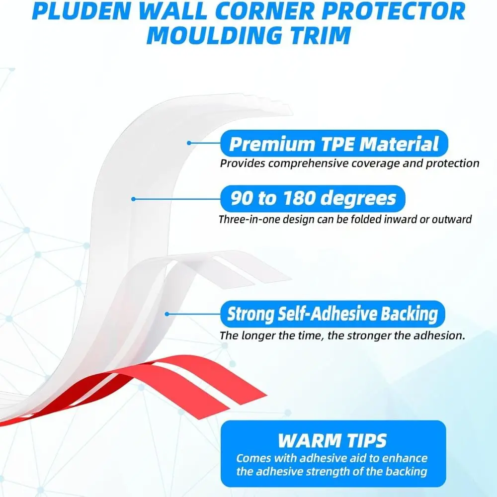 Flexible TPE Corner Protector Strip for Walls