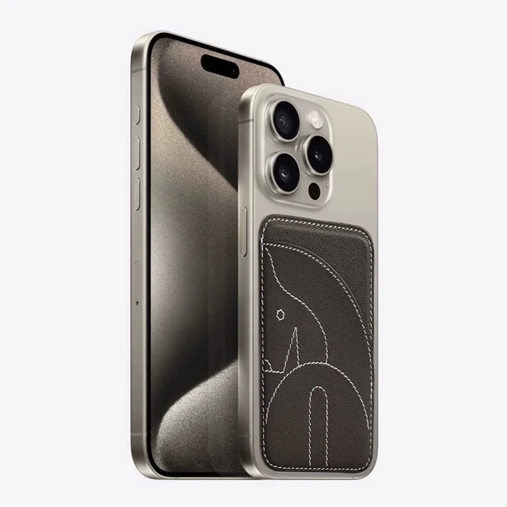 H-Modell Geeignet für iPhone 17/16/15 MagSafe Magnetischer Handyrückseiten-Aufkleber Unsichtbare Magnetische Kartentasche Leder-Kartenhalter Magneti – Detail 2