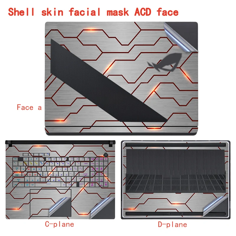 ASUS ROG Strix SCAR 18 G835LW 노트북 스킨 마스크 Strix G18/G16/G14 쉘 페이셜 마스크 G615/G815 컷 프리 비닐 데칼 필름