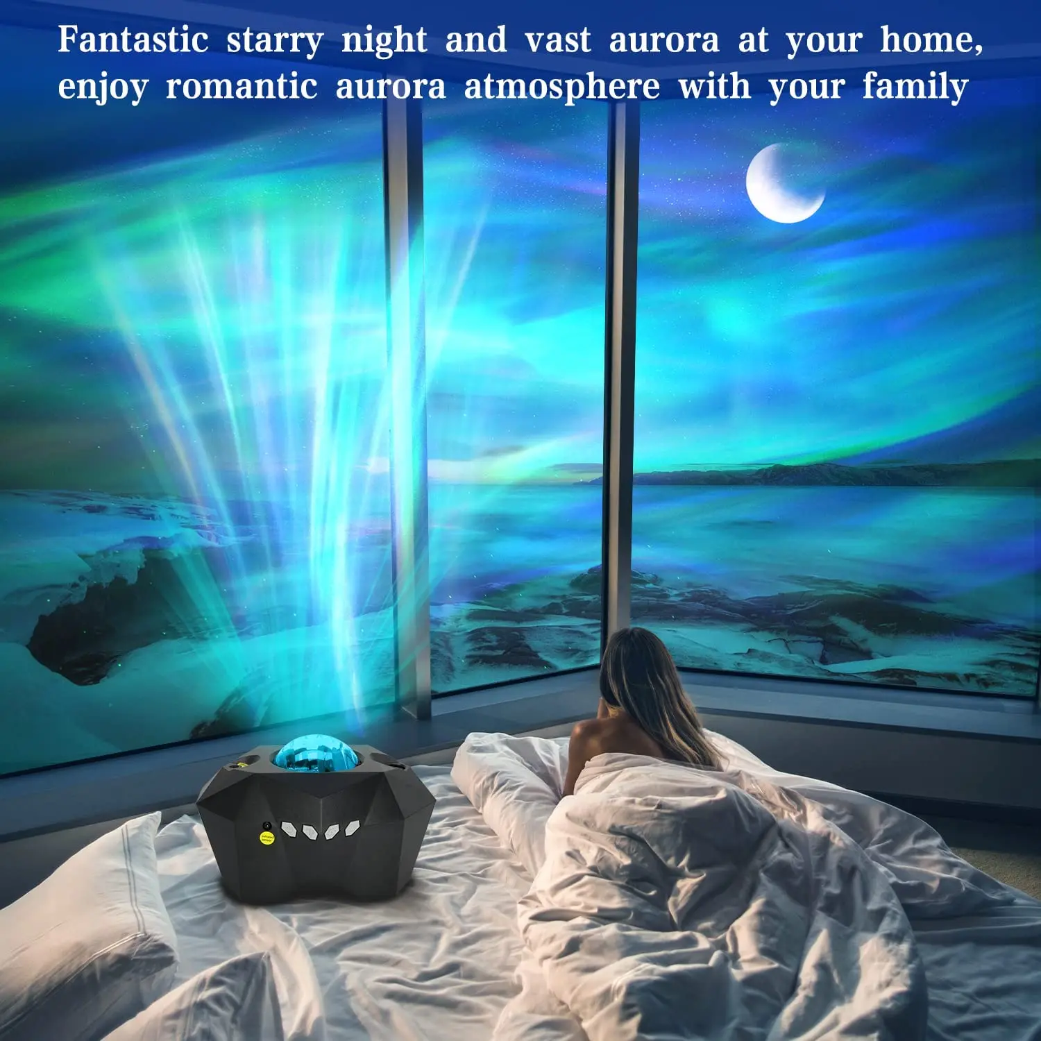 Northern Lights Galaxy Projector Aurora Star Projector Night Light with Bluetooth Music Projection Lamp for Kids Bedroom Decor hatch night light