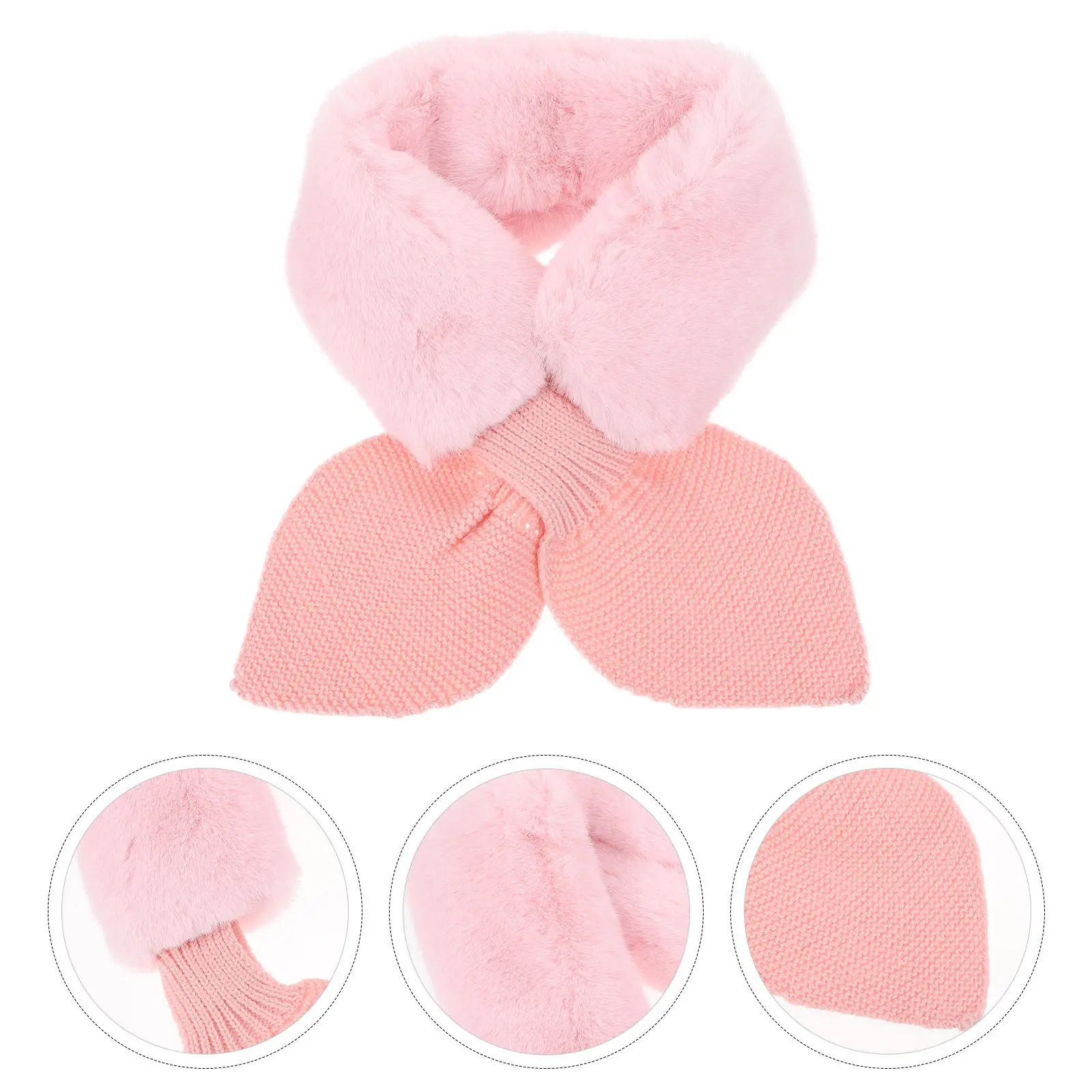 1Pcs 소녀 캐주얼 스카프 겨울 따뜻한 목 따뜻하게 해주는 것 같은 밝은 색상 부드러운 질감 피부 친화적 인 어린이 스카프 크리스마스 선물