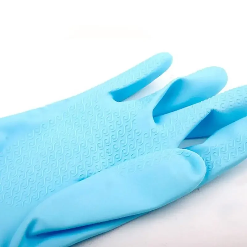 Description Picture 6 of itemWashing Dishwashing Cleaning Rubber Durable Household Long Thickening Women Gloves Sleeve Floral Waterproof Kit