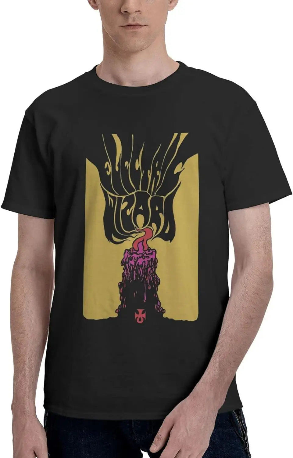 

Electric Wizard Mens T Shirt Breathable Casual Crewneck Tee Gym Workout Athletic Novelty Short Sleeve Shirt