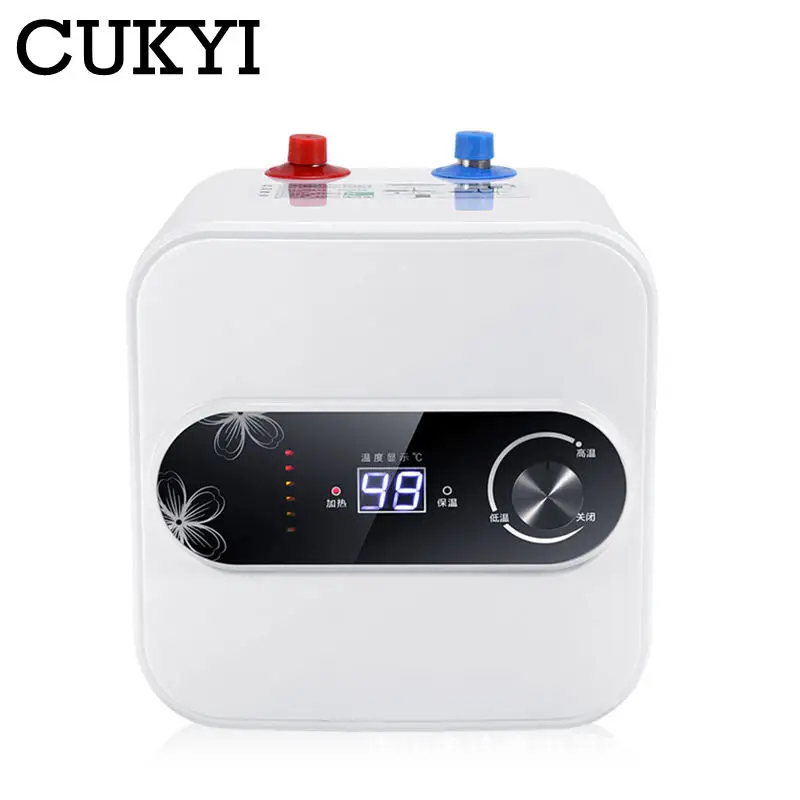 8L Water Storage Instant Electric Water Heater Rapid heat Insulation Digital display Thermostat Knob Control Up Down Inlet