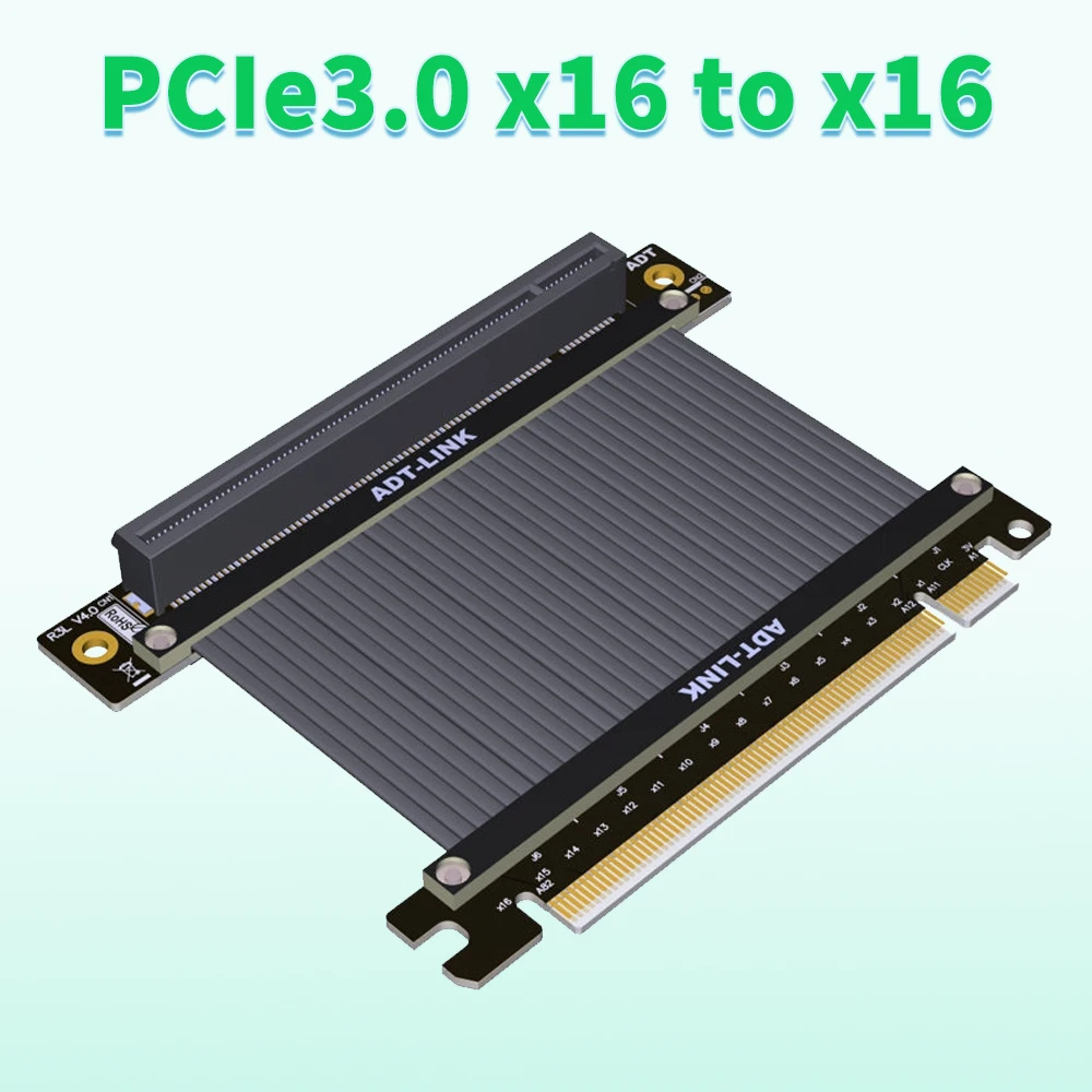 Cavo Di Prolunga Per Scheda Grafica Adt Pci-E 3.0 X16 Eth Mining Rtx3090 Rx6800Xt Chassis Verticale Verticale Pcie 16X Pci Express