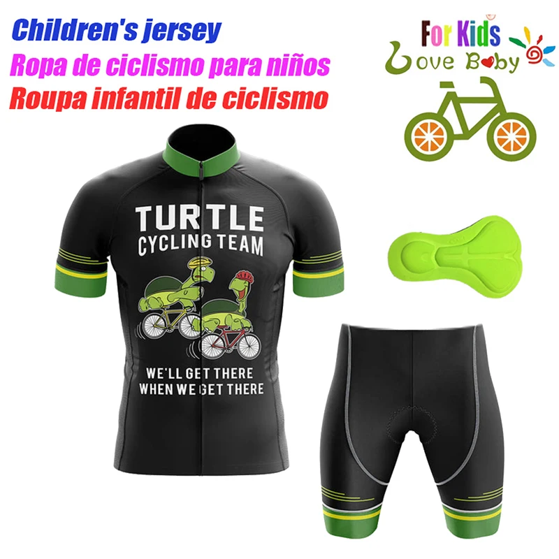 De Ciclismo Kids Bike Clothes 2023 New Summer Breathable Cycling Jersey Set  Child Short Sleeve
