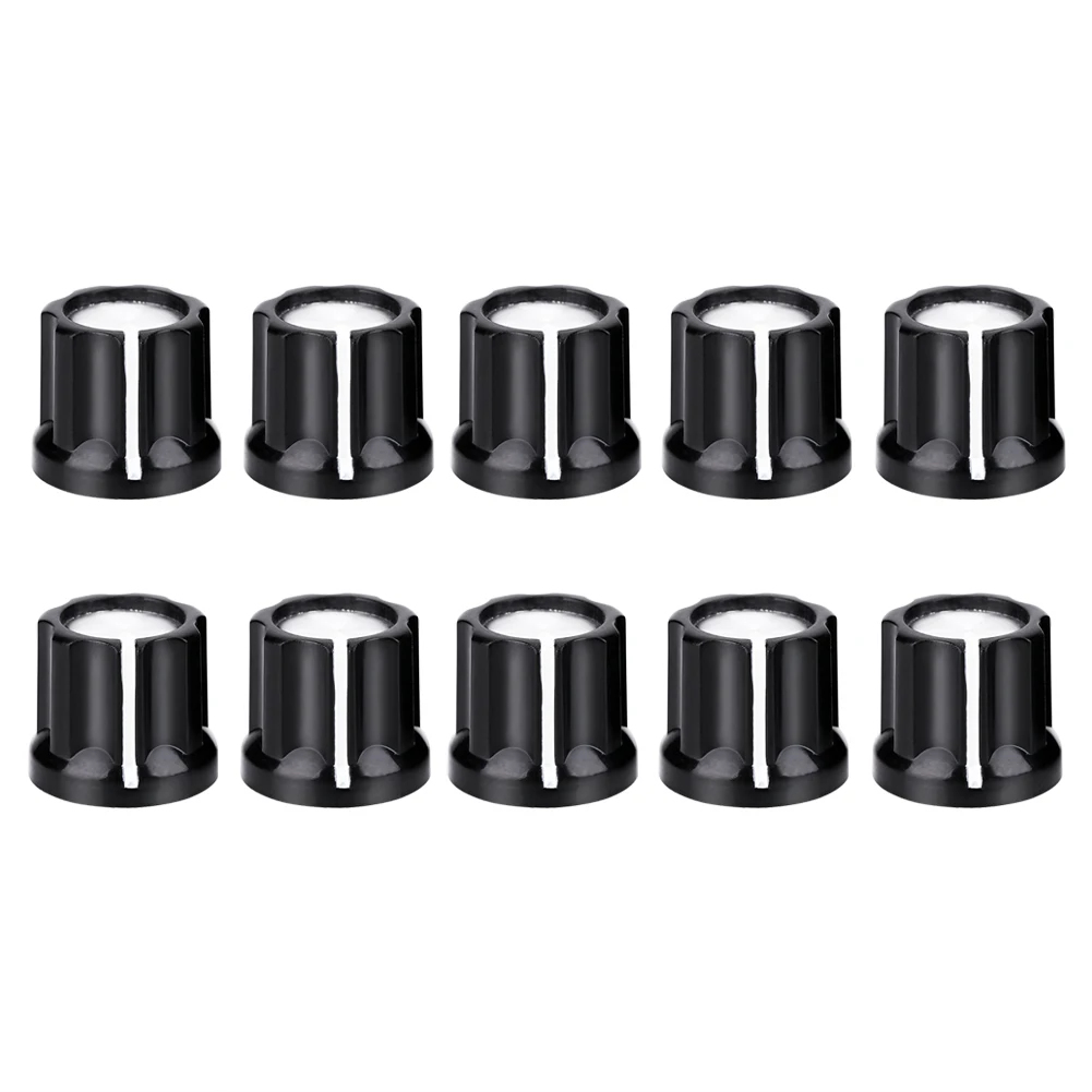 10Pcs/Set D Type Shaft Hole Volume Control Potentiometer Knob Position Groove Parts For Guitar Bass Electric Guitar Accessories