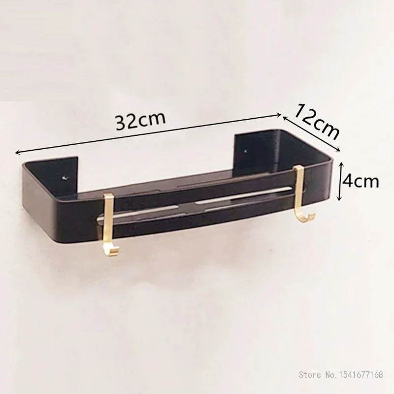 Creative Wall Shelf for Bathroom, Thickened Shelving, Gold, Black, Rose, Home, Hotel, Supplies, Accessories, 1Pc