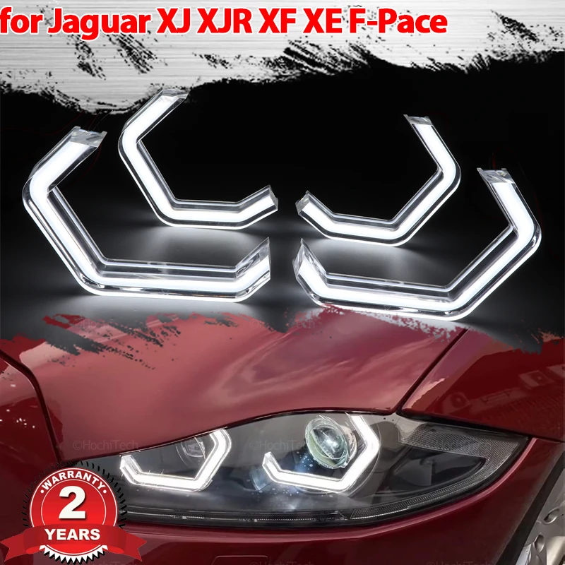 For Jaguar Xj Xjr X351 Xf X250 Xe X760 F-Pace F Pace X761 Car Accessories M4 Iconic Style Led Crystal Angel Eye Kit Eyes Kits