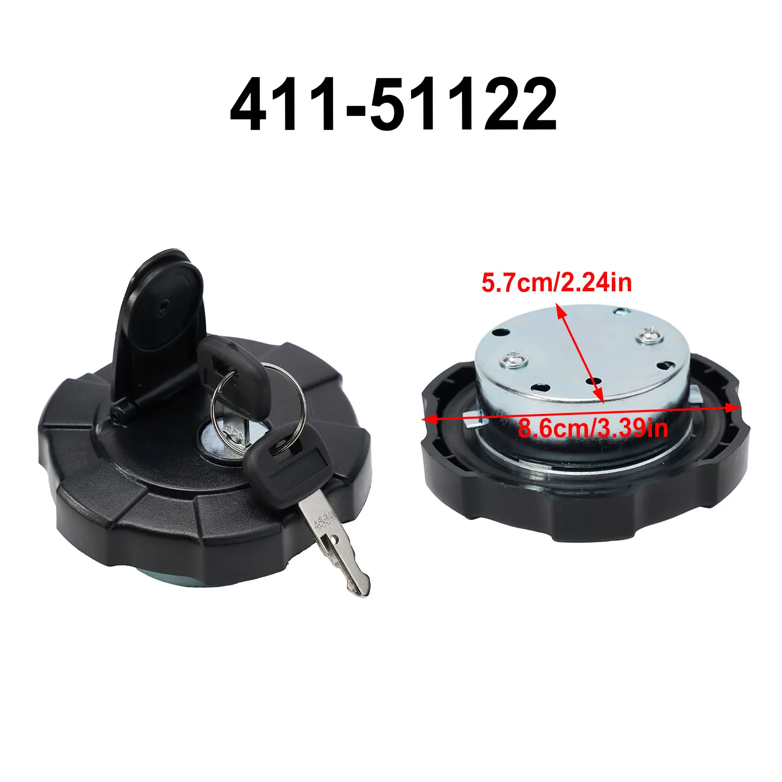 

For Kubota Excavator Fuel Tank Cap Locking Fuel Cap 411-51122 41151122 Accessories RD411-51122 Replacement With Key