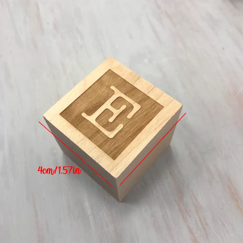 A-Z Personalized Wood Name Blocks 1pc Custom Alphabet Baby Letters Natural Nursery Decor & Customizable Gift