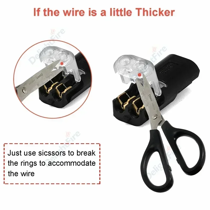 Wire Connector Terminals Wire Connector Electrical Connectors Electrical Connector Led Strip Connectors Led Connectors Cable Connector 2pin Pluggable Wire Connector Quick Splice No Waterproof Electrical Cable Crimp Terminal for 22-18AWG Car LED Strip Auto Wiring