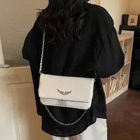 Nouveau sac messager bandoulière à chaîne, style français, classique, tendance et polyvalent, pour femme, modèle 2026, avec wi 2
