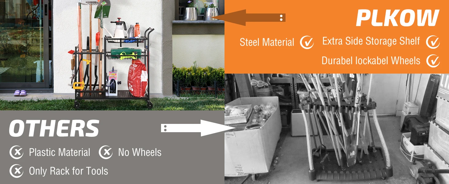 GARDEN TOOL STORAGE FOR GARAGE