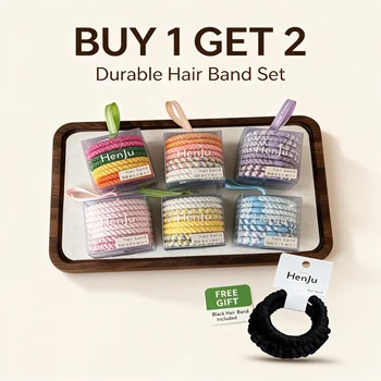 Set di 8 Elastici per Capelli in Scatola, Alta Elasticità, Resistenti, Colori Misti, Accessori Premium per Capelli
