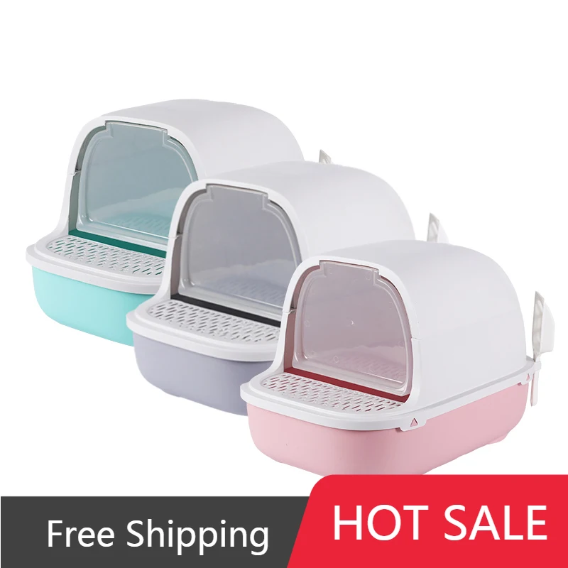 

Large Deodorant Cat Litter Box House Enclosed Frame Convenient Cleaning Cat Litter Box Splash Litiere Chat Pet Products Gatos