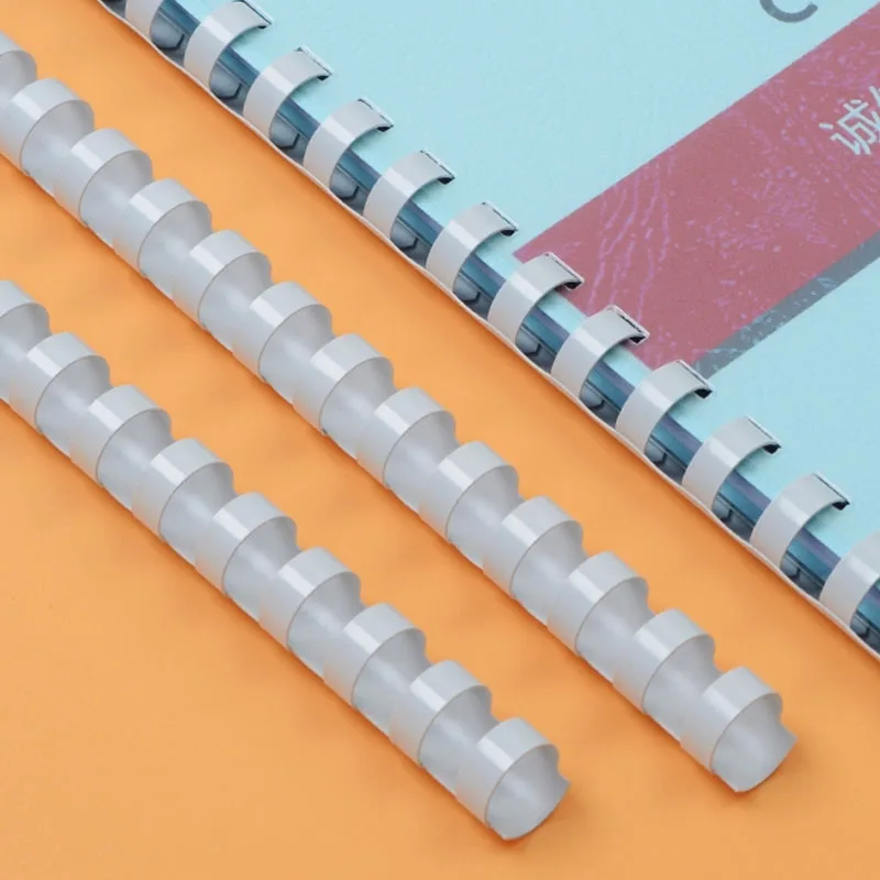 Plastic Binding Rings Loose Leaf Binding Coil Book Binding Supplies Plastic Binding Coil 50PCS PVC Binding Aprons 21 Rings 6-12mm A4 File Document Plastic Comb Machine Scrapbook Notebook Office Supplies