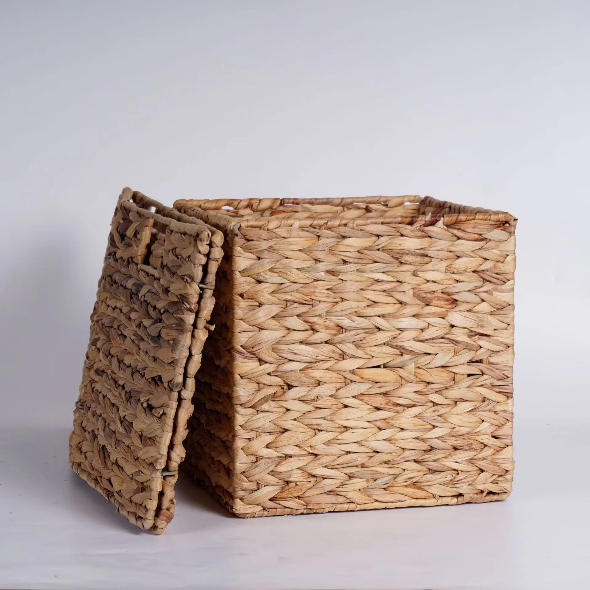 Foldable Storage storage baskets Hand Woven Cube for Shelves, Large Storage Storage Baskets Wicker basket Home Storage 3
