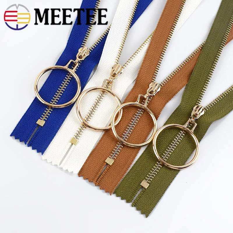 2/5Pcs Meetee Auto Lock 3 15/18/20/25/30cm Close end Zips Metal
