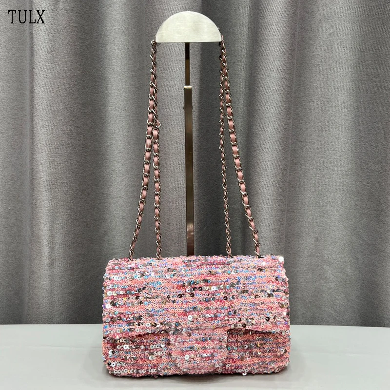 

Модная женская квадратная сумка из искусственной кожи с блестками