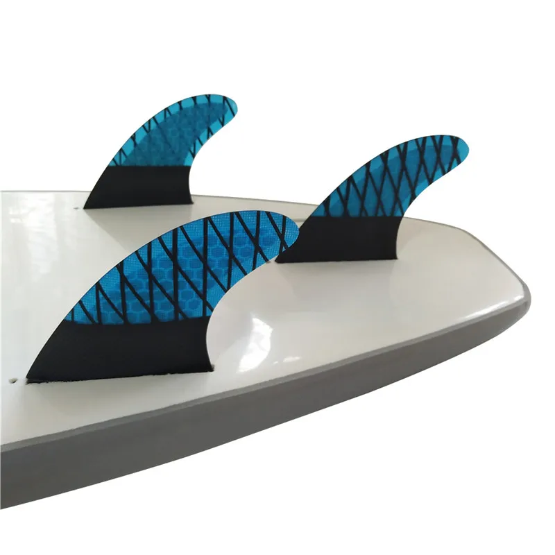 Honeycomb Surfboard Fin M/L Blue Single TabsFins High Quality Carbon Fibre Surf Fins barbatanas prancha quilhas de