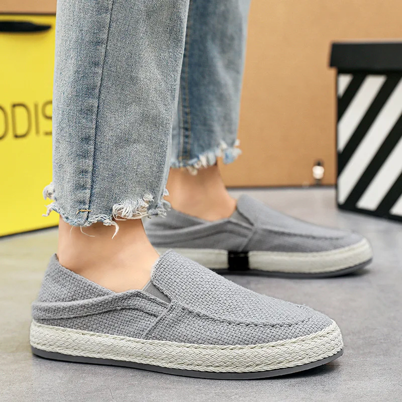 

Man Fashion Canvas Loafers Sneakers Fisherman Sports Male Shoes Outdoor for Men Comfortable Casual Breathable Spring Summer