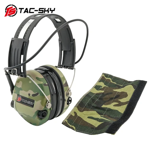 TAC-SKY 전술 헤드셋 SORDIN IPSC 에어소프트 슈팅 헤드셋, 전자 청력 보호, 사격 사냥 귀마개 MC 3