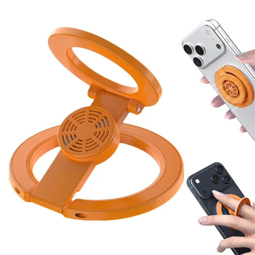 새로운 3링 중공 아로마테라피 양면 자석식 휴대폰 거치대 (매그세이프 호환) 차량용/데스크탑 겸용 다기능
