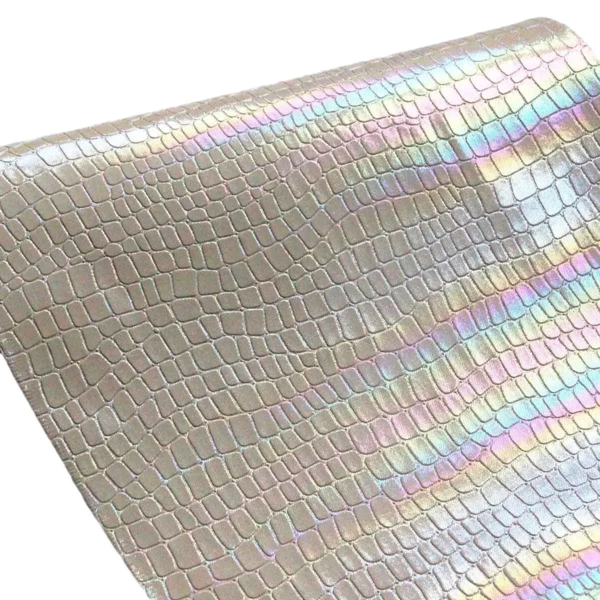 Colorful Film Laminated Eco-Friendly PU Leather Crocodile Pattern Stone Texture Material for Children Ladies Bags And Shoes