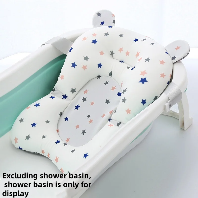 Baby Bathtub Pad Adjustable Bath Support Seat Mat Foldable Shower Cushion Newborn Floating Security Water Pad baby bath seat,baby bath support pad,baby bath tool