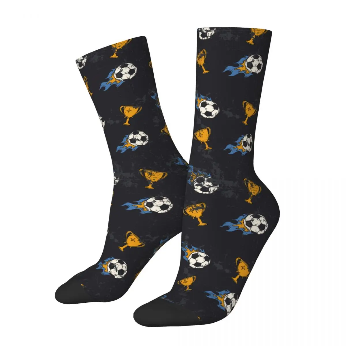 

Soccer Football Sports Lover Ball Socks Men's Women's Polyester Socks Crazy Spring Summer Autumn Winter Middle Tube Socks Gift