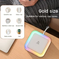 Coffee Mug Warmer DC5V USB Cup Warmer 3 Gear Temperature Heating Coasters Plate Pad for Tea Water Milk with Colorful Night Light 2