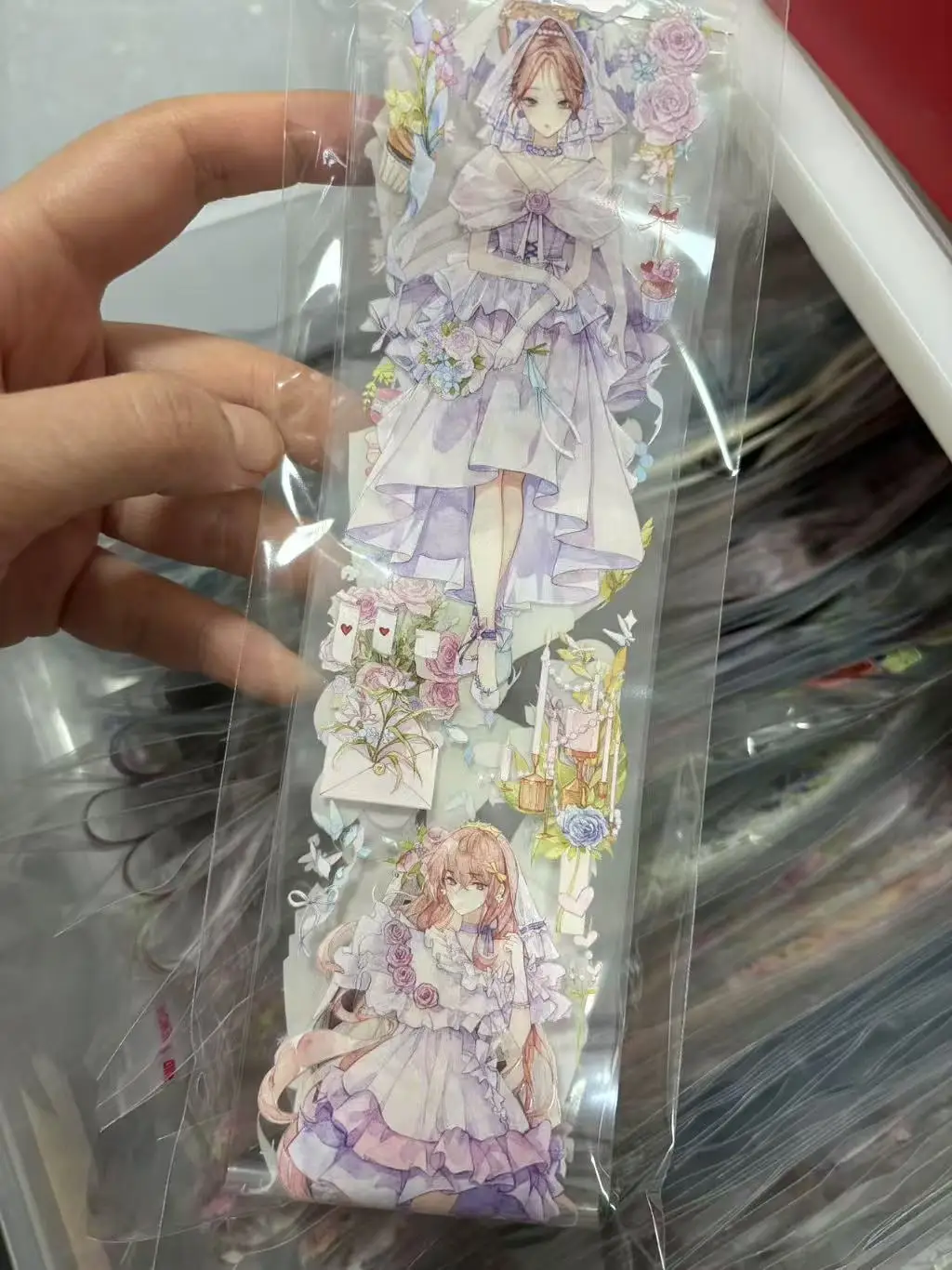 5.29 ストッククリア - 1 ループフラワーガール和紙光沢 PET テープ