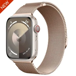 Magnetic Milanese Metal Watch Band Bracelet for Series 11 - 10 42mm (Retro gold NEW)