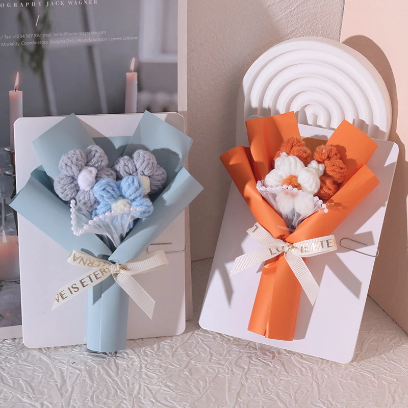 3D Pop-Up Flowers Greeting Cards Attificial Bouquets Puff Flowers Wedding Birthday Party Postcard Invitations Cards Gifts Decor
