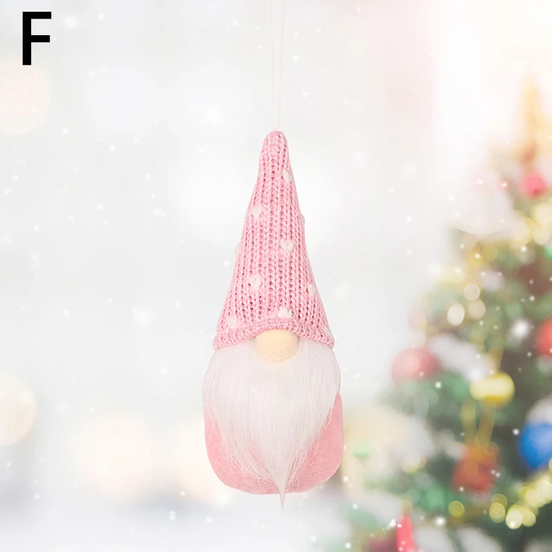 Adornos para árbol de Navidad, dibujo de Papá Noel, anciano, peluche tejido, adorno colgante para árbol de Navidad, regalos de Feliz Año Nuevo