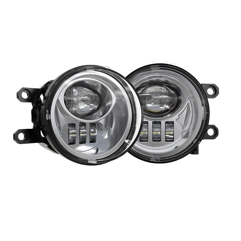 

LED Fog Light Assembly Fog Lamps DRL Replacement Bracket Driver and Passenger Side Black for Toyota Tacoma 4Runner
