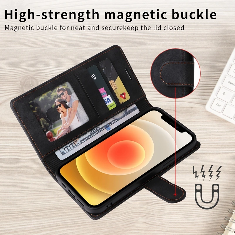Wallet Card Slots Phone Case For OPPO A57 A77 A96 A36 A16 A15 A54 A74 A95 5G A94 A53 A9 2020 Cases Leather Book Cover 6