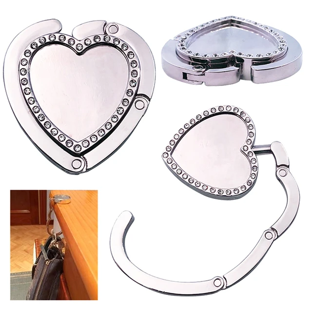 1Pc Bag Hook Portable Folding Bag Hanger Hook Fashion Crystal