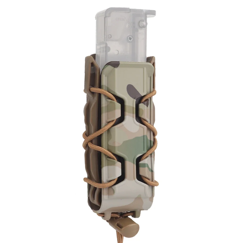 All Terrain Pistol Mag Pouch Magazine Carrier Molle Cartridge Holder for 9mm .40 .45 ACP Flashlight Shooting Airsoft 6