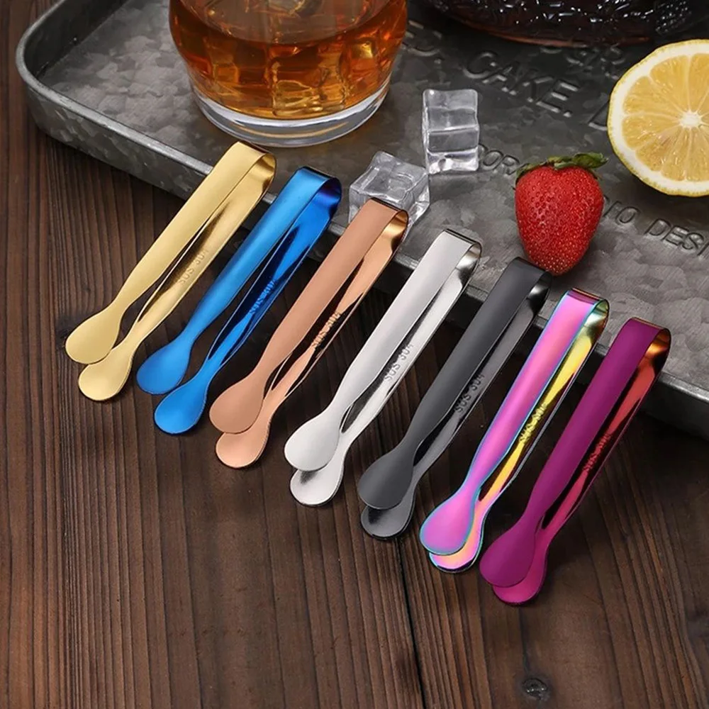 

Mini Ice Tongs Stainless Steel Ice Cube Picker Food Serving Utensil Buffet Bread BBQ Clip Sugar Tong Ice Clamp Kitchen Bar Tool