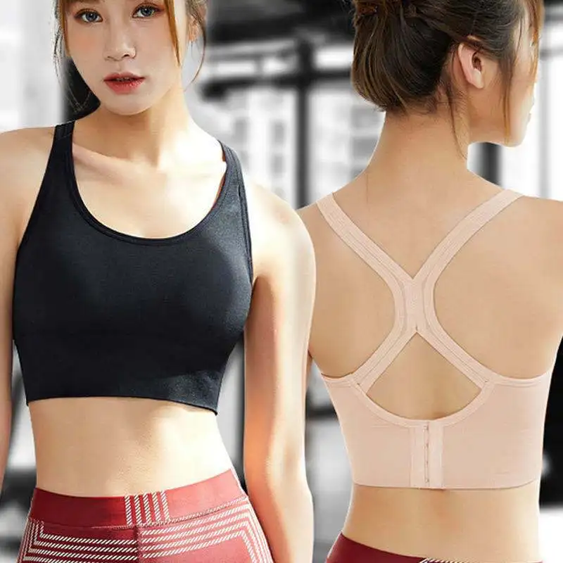 

Women gather for shockproof running, anti droop beauty bra, no steel ring yoga bra, vest camiole Tanks