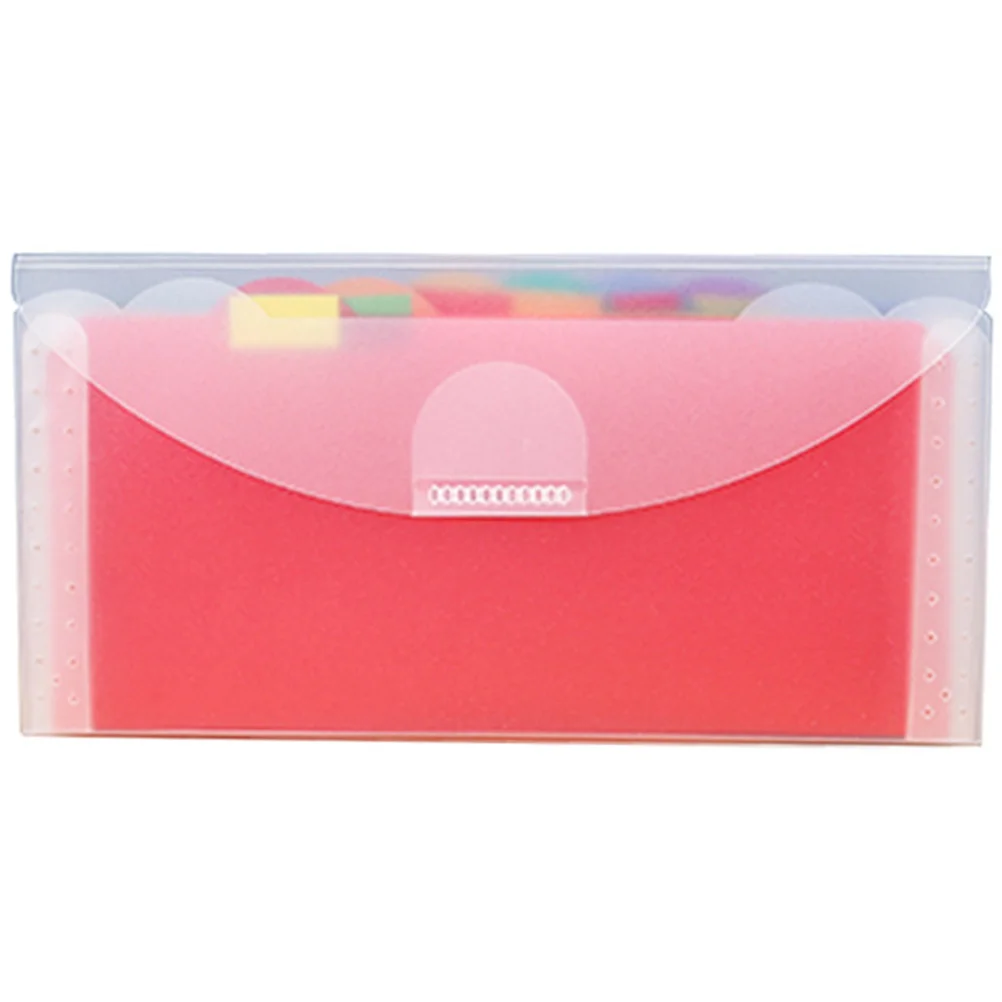 

Accordion File Manager Bill Storage Bag Mini 7-grid Rainbow Folder Frosted Pp Multi-layer Organizer Box Receipt Document