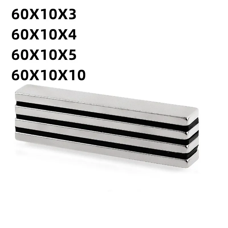 

60x10x3mm N35 Block Strong Neodymium Magnet Rare Earth Powerful Fridge Magnets 60*10*3/4/5/10