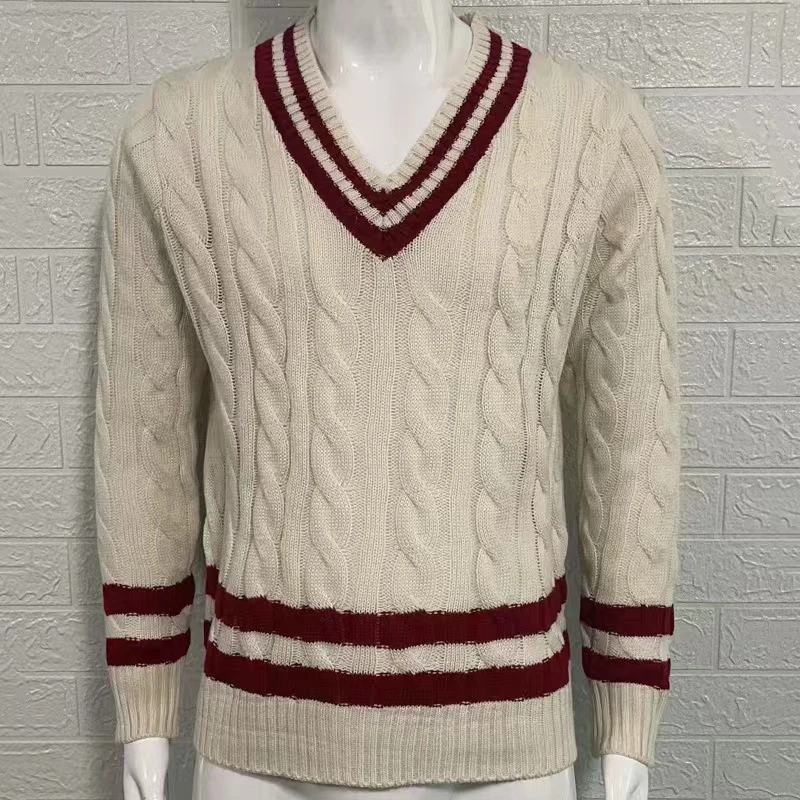 Autumn Europe America New Men's Clothes V-neck Warm Casual Pullovers Sweaters For Men Fashion Knitted Sweater Male Streetwear