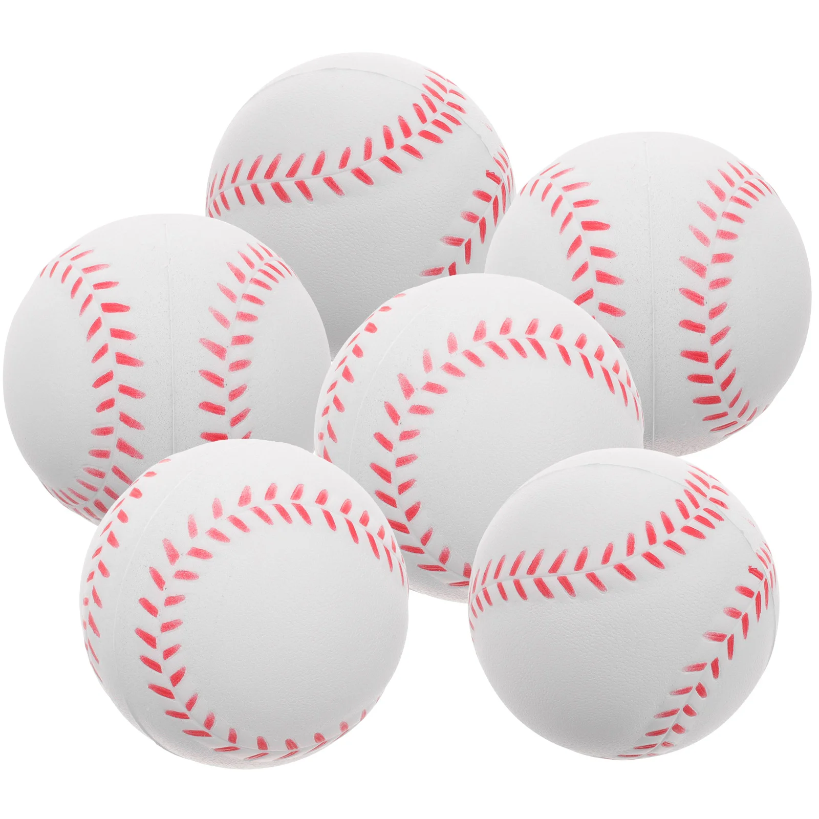 

6 Pcs Soft Outdoor Sponge Training Baseball Child Student Foam Baseballs Fielding Kids Pu Softballs for Practice
